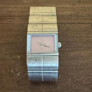Nixon Brick House Stainless Bracelet Watch with Pink Dial